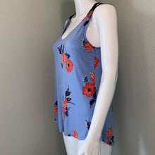 Load image into Gallery viewer, Medium Maurices NWOT Blue &amp; Orange Floral Criss Cross Tank Top
