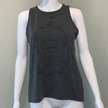 Load image into Gallery viewer, Size Small Calia Stay The Oath Charcoal Gray Criss Cross Tank
