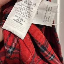 Load image into Gallery viewer, Size 4 J. Crew Women’s Red Flannel Long Sleeve Button Up
