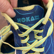 Load image into Gallery viewer, Size 7.5 Hoka One One Clifton 2 Ortholite Blue Green Tennis Shoes Sneakers
