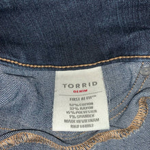 Load image into Gallery viewer, Sz 16 short Torrid Jeggings medium wash high rise high waisted skinny jeans (short)
