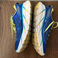 Load image into Gallery viewer, Size 7.5 Hoka One One Clifton 2 Ortholite Blue Green Tennis Shoes Sneakers
