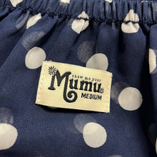 Load image into Gallery viewer, Medium Show Me Your Mumu Navy Blue Ruffle Off Shoulder Chi Chi Top Dippin Dots
