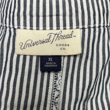 Load image into Gallery viewer, Size XL Universal Thread Navy Blue &amp; White Stripe Button Up Top

