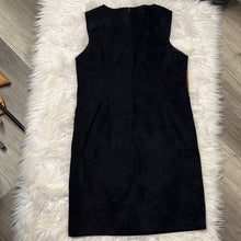 Load image into Gallery viewer, Large Chicos Black Sleeveless Neutral Color Block Suede Leather Dress
