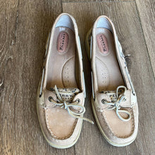 Load image into Gallery viewer, Size 8.5 Sperry Angelfish Leopard Sequin Slip On Loafers Boat Shoes
