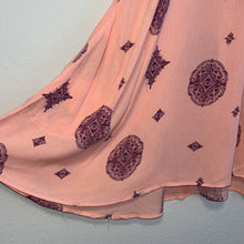 Load image into Gallery viewer, Medium Free People Peach &amp; Purple Tree Swing Tunic Keyhole Dress

