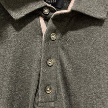 Load image into Gallery viewer, Size 7 (3XL ) Ted Baker London Mens Dark Gray &amp; Purple Stripe Polo Shirt
