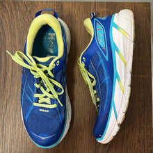 Load image into Gallery viewer, Size 7.5 Hoka One One Clifton 2 Ortholite Blue Green Tennis Shoes Sneakers
