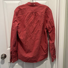 Load image into Gallery viewer, Medium J. Crew Men’s Red Cotton Oxford Long Sleeve Button Up Shirt
