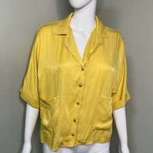 Load image into Gallery viewer, Small Lulu’s Go The Extra Mile Light Yellow Oversized Button-Up Top
