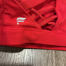 Load image into Gallery viewer, Small Fabletics Bright Red Criss Cross Strappy Sports Bra

