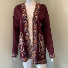 Load image into Gallery viewer, Size XL Soft Surroundings Boho BELLA COZY TOPPER - FLEECE KNIT Embroidered Cardigan
