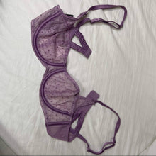 Load image into Gallery viewer, Size 32B Victoria's Secret NWOT Purple Mesh Embroidered Lace Bra
