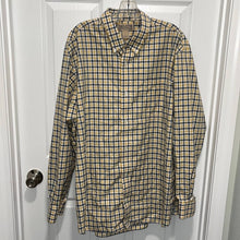 Load image into Gallery viewer, XL Duluth Trading Co Yellow Plaid Long Sleeve Button Up Shirt
