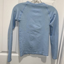 Load image into Gallery viewer, Small Nike Light Blue Fitted Long Sleeve Athletic Work Out Shirt
