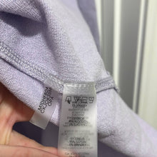 Load image into Gallery viewer, Large Calvin Klein Purple Embroidered Logo Raw Hem Sweatshirt Top
