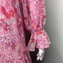 Load image into Gallery viewer, Sz Small Free Ppl Feeling Groovy Maxi Peasant Prairie Dress in Pink Print
