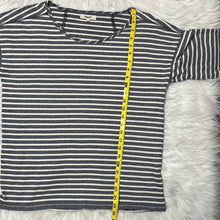 Load image into Gallery viewer, Small Madewell Oversized Blue White Stripe Cotton Long Sleeve Shirt
