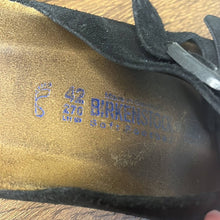 Load image into Gallery viewer, Size 11 Birkenstock Black Arizona Suede Leather Double Strap Buckle Sandals

