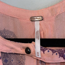 Load image into Gallery viewer, Medium Free People Peach &amp; Purple Tree Swing Tunic Keyhole Dress
