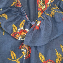 Load image into Gallery viewer, Small Madewell x Warm Ruffle-Collar Top in Honolulu Hibiscus
