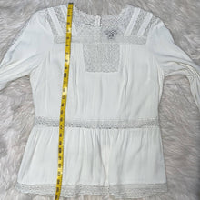 Load image into Gallery viewer, Size 10 J. Crew Point Sur Cotton Vintage White Lace Peasant Top
