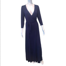 Load image into Gallery viewer, Size Large Lulus Garden District Navy Blue Wrap Maxi Dress

