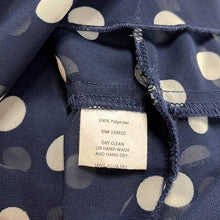 Load image into Gallery viewer, Medium Show Me Your Mumu Navy Blue Ruffle Off Shoulder Chi Chi Top Dippin Dots
