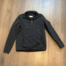 Load image into Gallery viewer, Size Medium Thread + Supply Heathered Black 3/4 zip pull over

