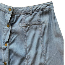 Load image into Gallery viewer, Size Medium Sugarlips Denim Button Swing Mini Skirt
