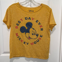 Load image into Gallery viewer, Small Disney Yellow Mickey Mouse Best Day Every Short Sleeve T-Shirt
