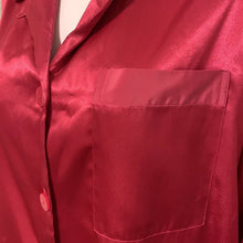 Load image into Gallery viewer, Large Victorias Secret Button Up Silky Satin Bright Pink Top
