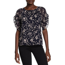 Load image into Gallery viewer, Large Madewell Memento Blue Ruffle Sleeve Floral Top
