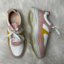 Load image into Gallery viewer, Sz 10 Unilady Pink White Yellow Color Block Platform Sneaker Tennis Shoes

