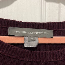 Load image into Gallery viewer, Medium French Connection Plum Dark Purple Crew Neck Long Sleeve Sweater
