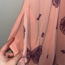 Load image into Gallery viewer, Medium Free People Peach &amp; Purple Tree Swing Tunic Keyhole Dress
