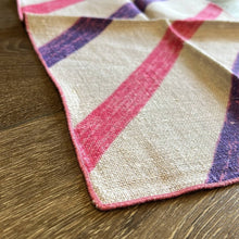 Load image into Gallery viewer, Magenta Pink &amp; Purple Stripe Cloth Napkins
