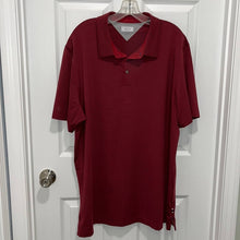 Load image into Gallery viewer, Size XL AdiPure By Adidas NWOT Red &amp; Black Stripe Short Sleeve Men’s Polo Shirt
