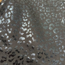 Load image into Gallery viewer, Size 0X Terra &amp; Sky NWT Black Metallic Leopard Ponte Skinny Pants
