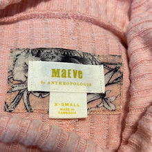 Load image into Gallery viewer, XS Anthropologie Maeve NWOT Blush Pink Cowl Neck Ribbed Sweater Top

