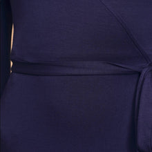 Load image into Gallery viewer, Size Large Lulus Garden District Navy Blue Wrap Maxi Dress
