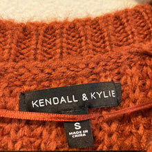 Load image into Gallery viewer, Small Kendall &amp; Kylie Burnt Orange Distressed Crop Sweater
