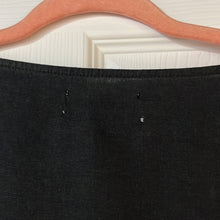 Load image into Gallery viewer, Small Urban Outfitters Black Linen Puff Sleeve V-Neck Button Shirt
