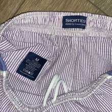 Load image into Gallery viewer, Size medium Lauren James Purple &amp; White Seersucker Stripe Shorts

