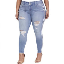 Load image into Gallery viewer, Size 16 Torrid SIDE STRIPE JEGGING - PREMIUM STRETCH LIGHT WASH
