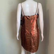 Load image into Gallery viewer, Size XL Lulus NWT SHINY Bronzy CHAMPAGNE Sequin Dress

