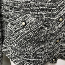 Load image into Gallery viewer, 1X Karl Lagerfeld Paris Black White Heather Button Up Jacket
