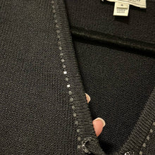 Load image into Gallery viewer, Small St. John Sport By Marie Gray Black Wool V-Neck Sleeveless Sweater Top
