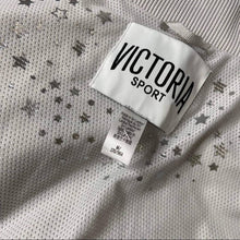 Load image into Gallery viewer, Size Medium Victoria Sport NWOT Silver Metallic Bomber Jacket
